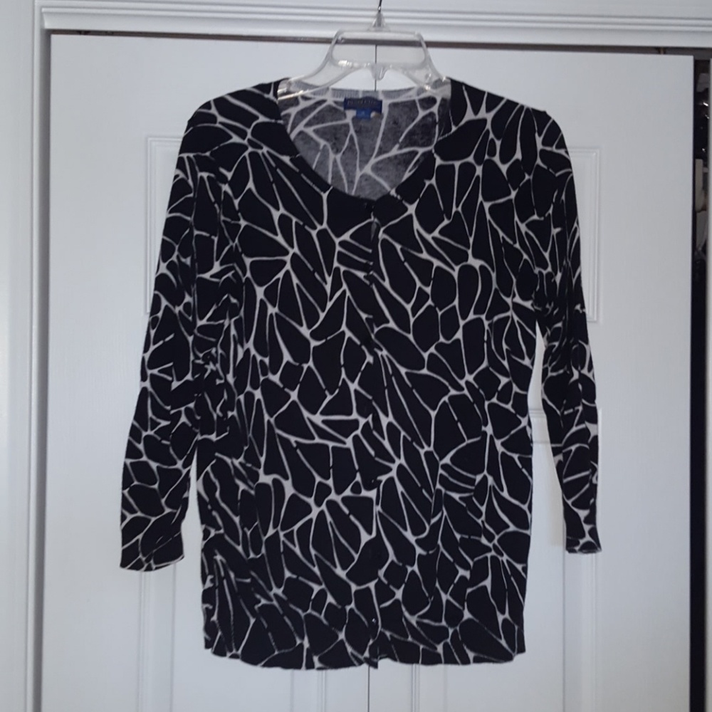 Pendleton Giraffe Pattern 3/4 Sleeve Crew Neck Ca… - image 1